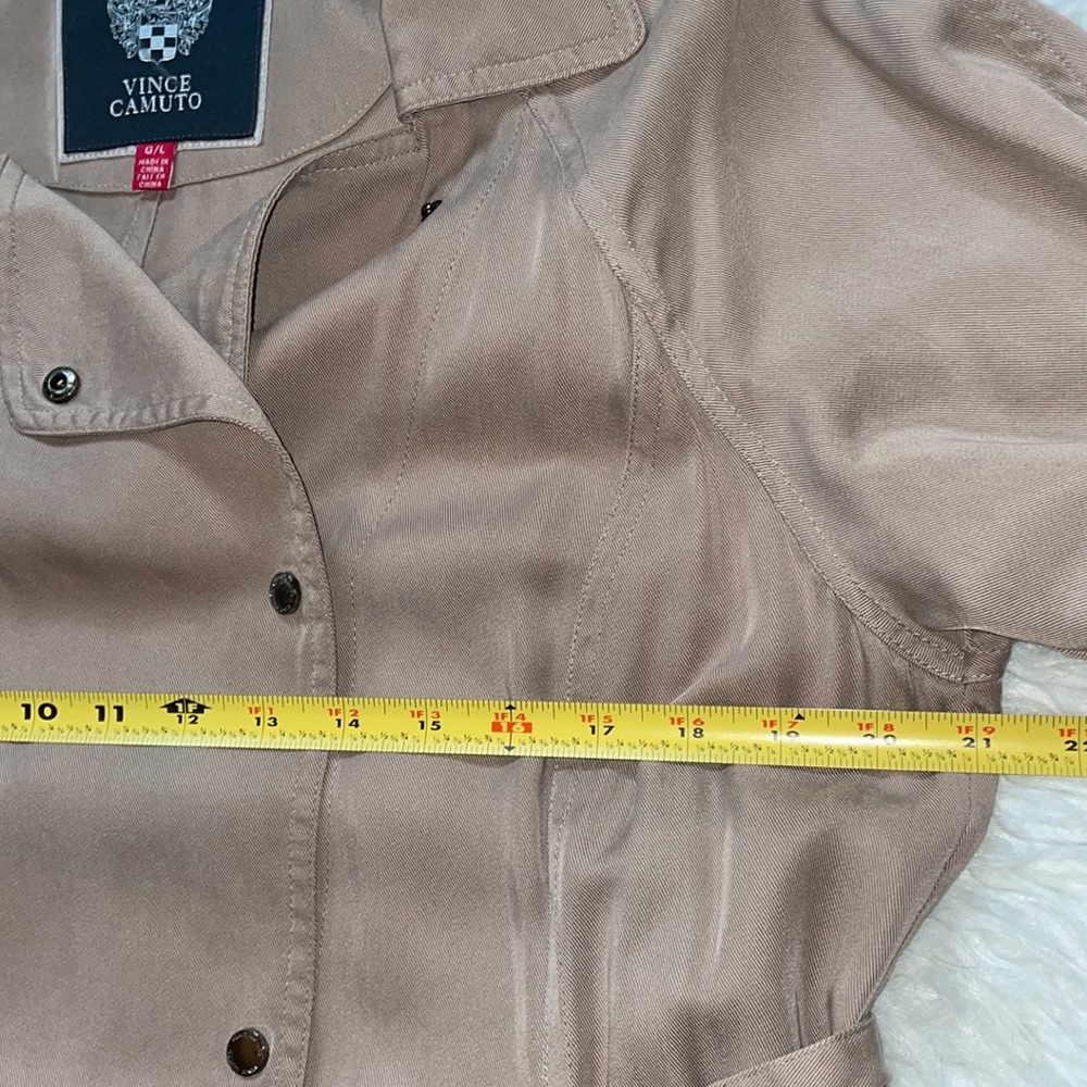 Vince Camuto Double Breasted Belted Trench Coat Size G/L - Picture 5 of 11